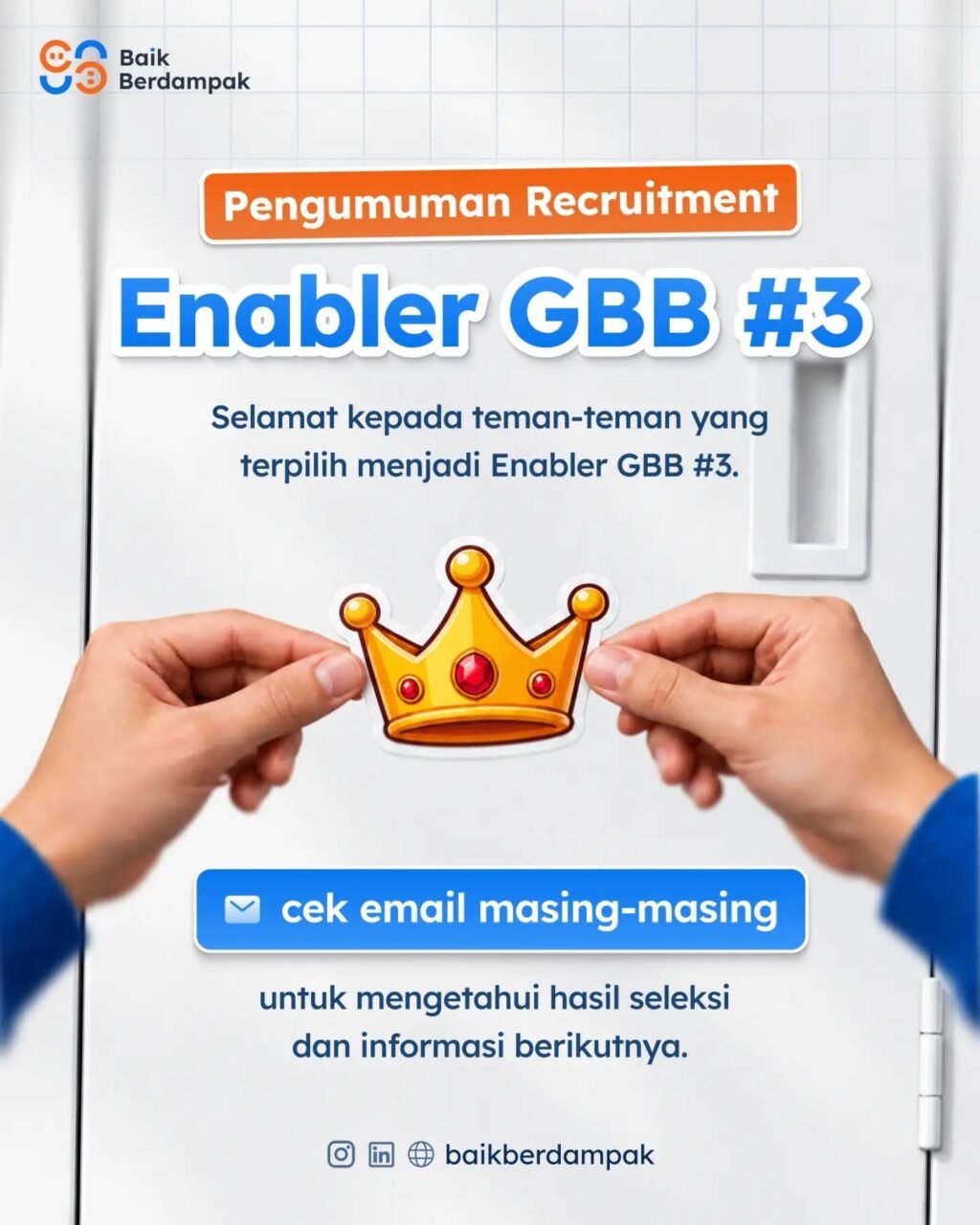 Instagram post from baikberdampak. This post is in position 1.