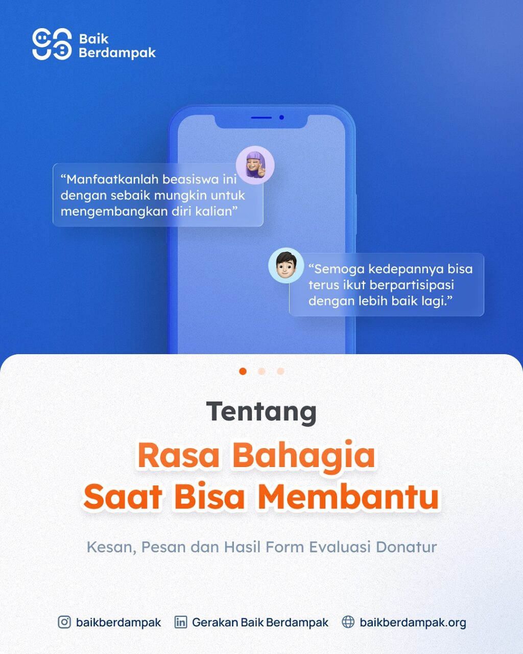 Instagram post from baikberdampak. This post is in position 5.