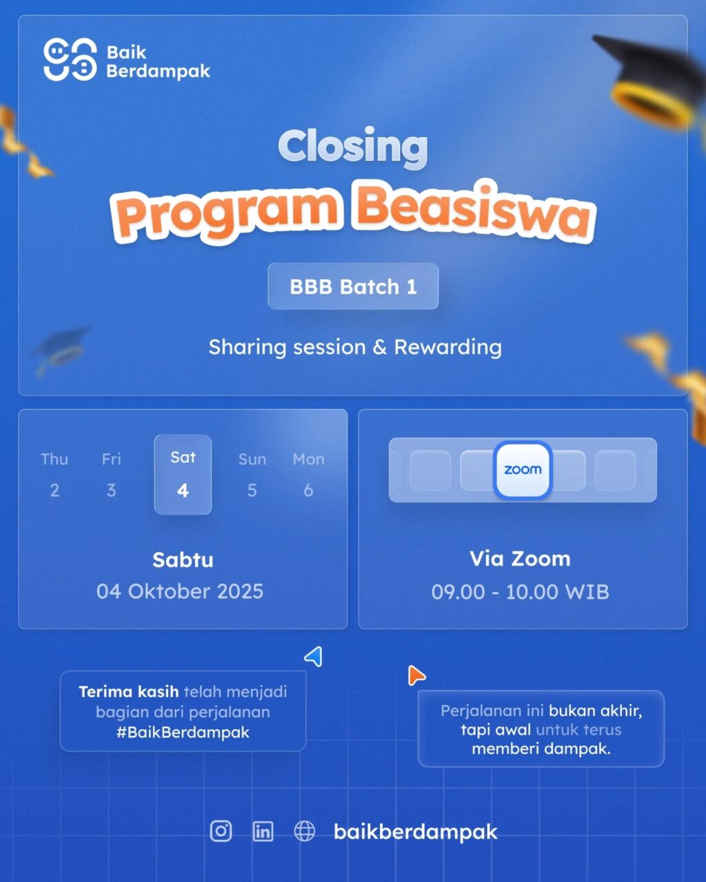 Instagram post from baikberdampak. This post is in position 1.