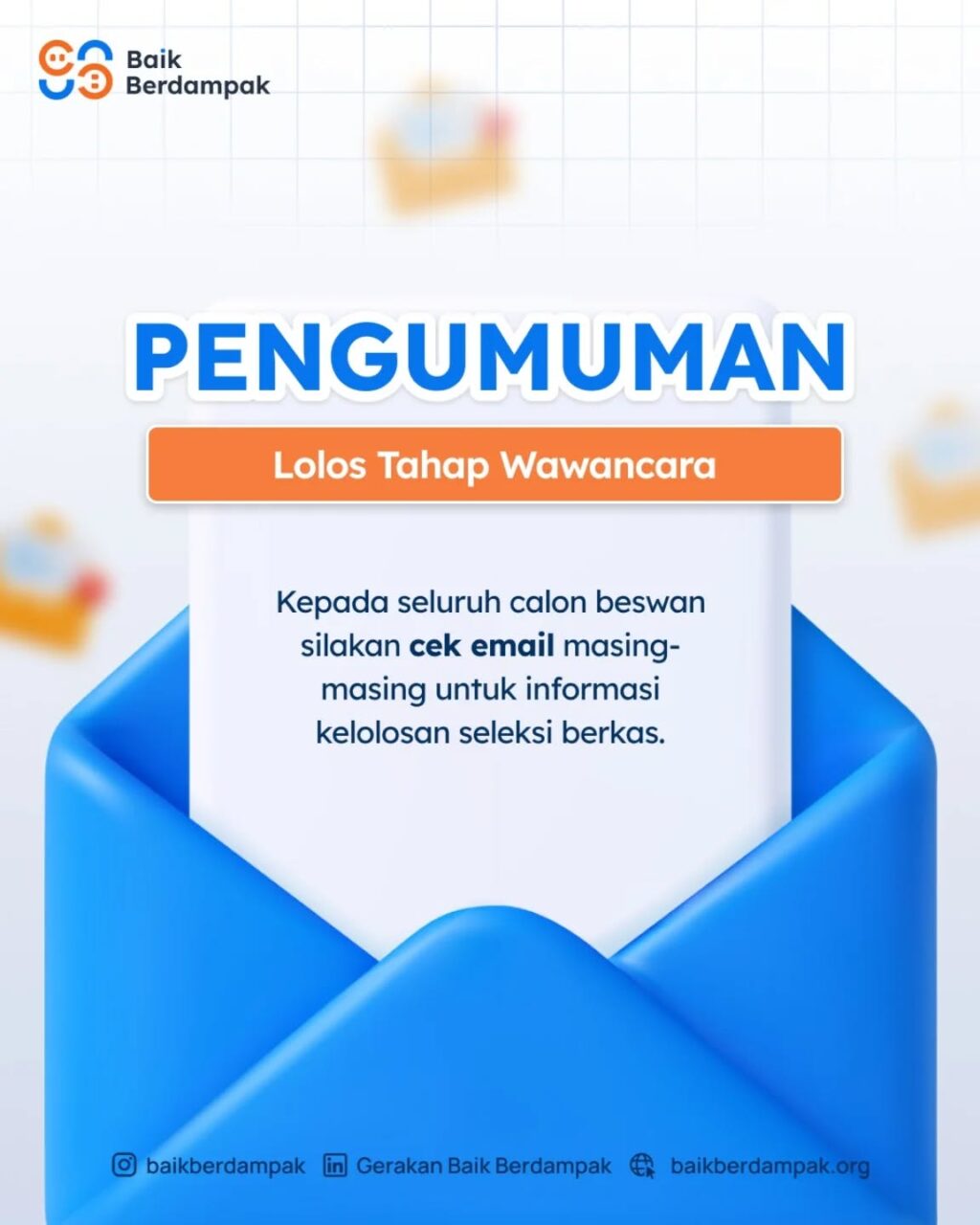 Instagram post from baikberdampak. This post is in position 5.