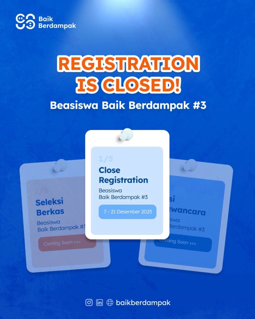 Instagram post from baikberdampak. This post is in position 6.