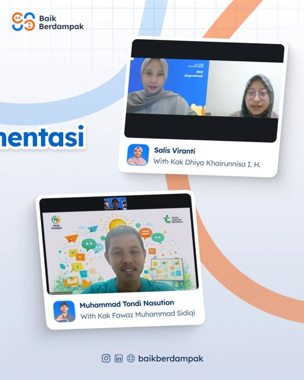 Instagram post from baikberdampak. This post is in position 2.