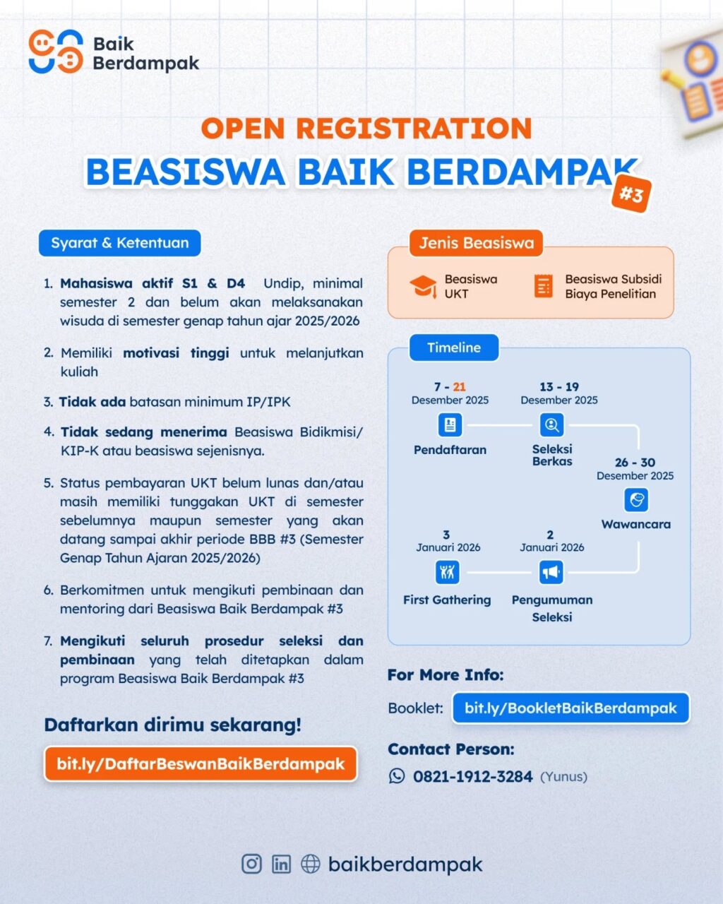 Instagram post from baikberdampak. This post is in position 1.