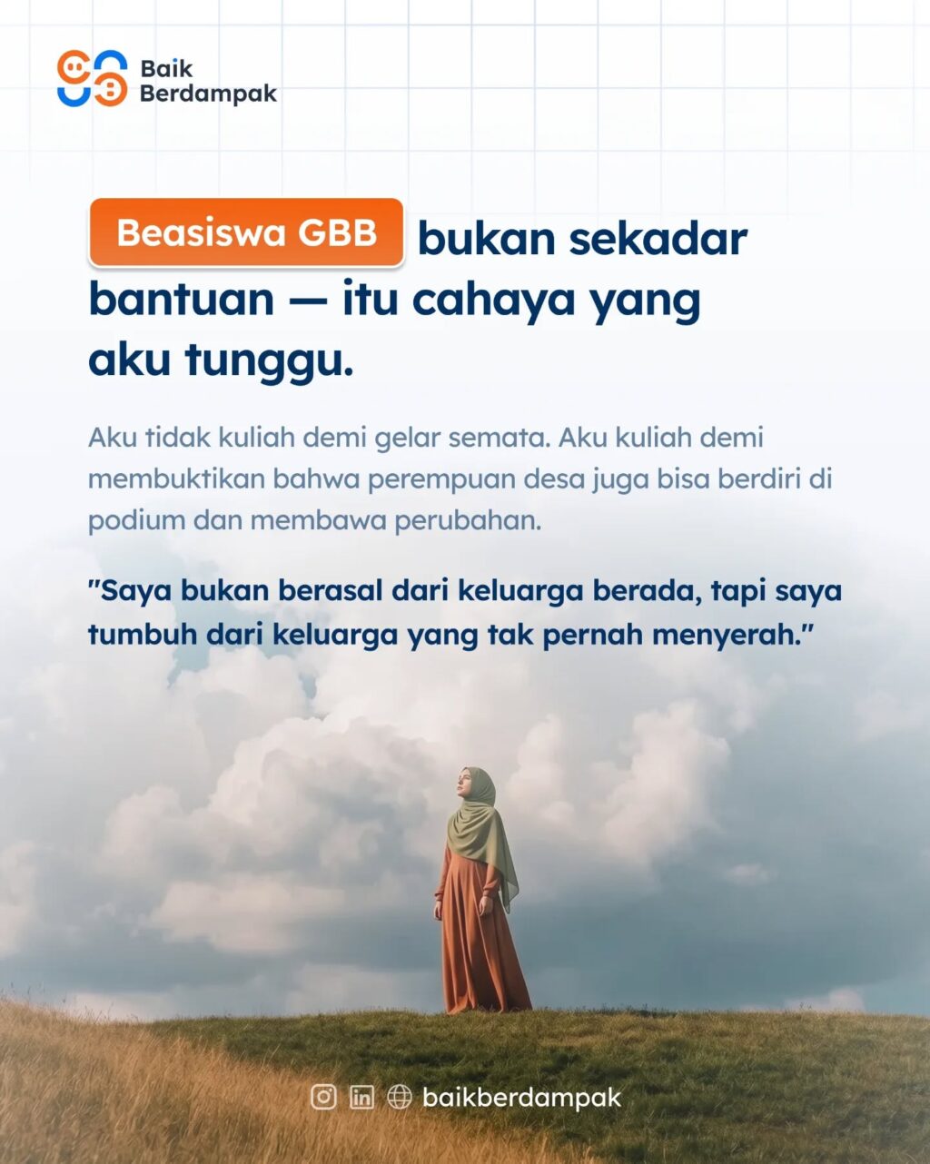 Instagram post from baikberdampak. This post is in position 5.