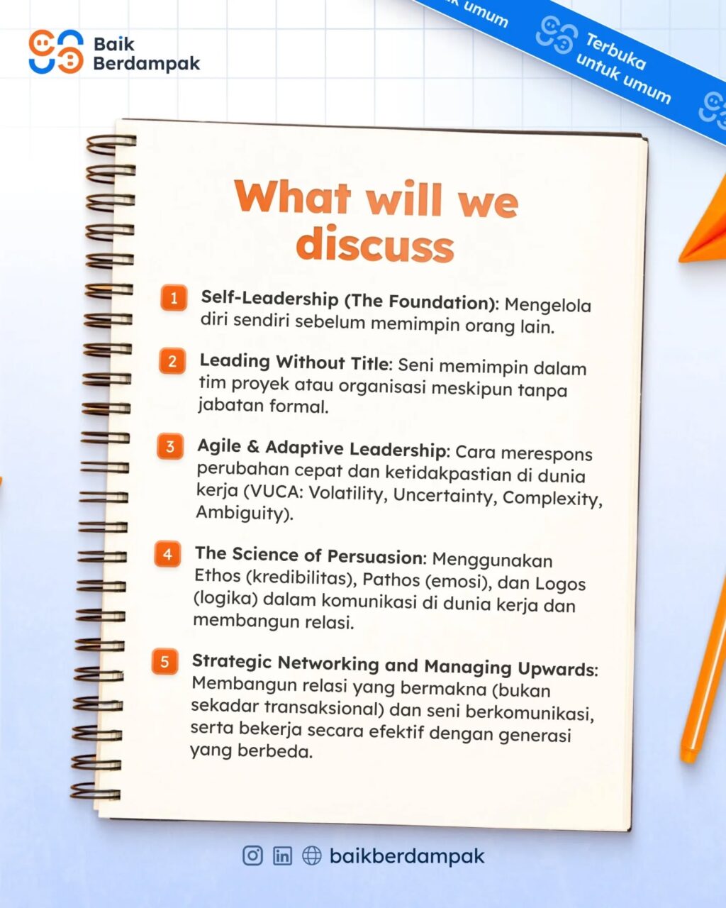 Instagram post from baikberdampak. This post is in position 1.